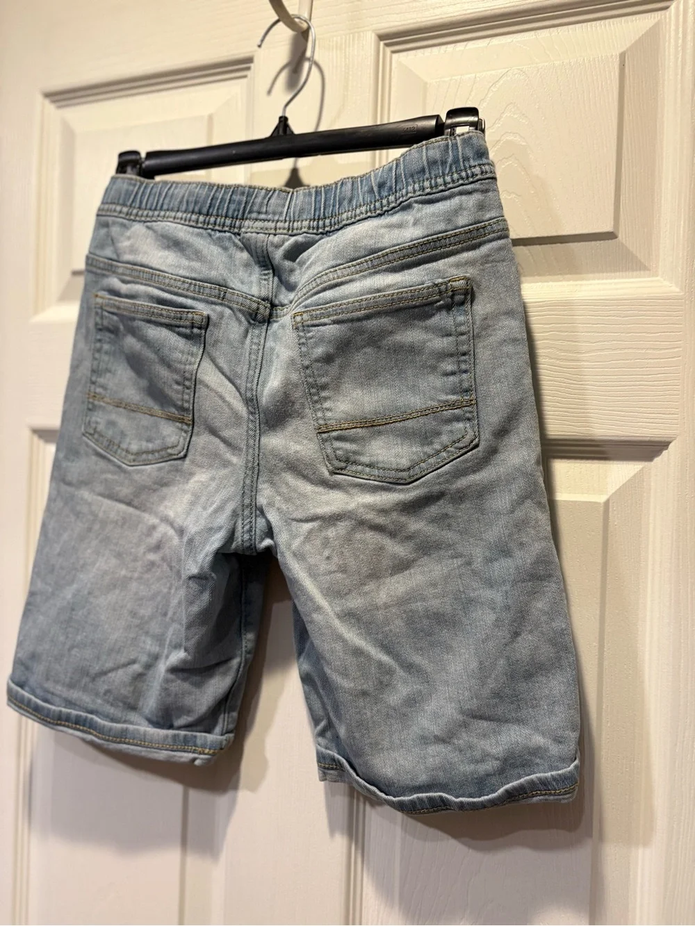 Cat & Jack Big Kids Light Blue Denim Jogger Shorts with Drawstring